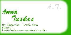 anna tuskes business card